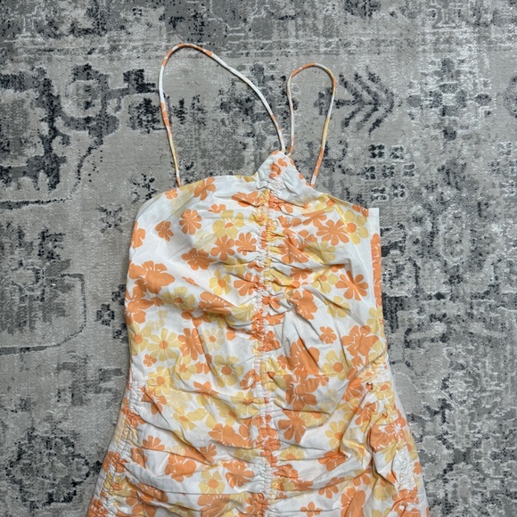 NEW Sabo Skirt Kani Asymmetric Dress Floral Print Cinched size M Medium NWT - Picture 4 of 10